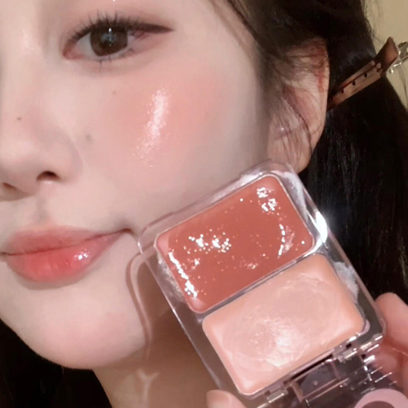 Ulta Beauty Makeup - 2色ジェリーグローブラッシュ、ミルクピーチピンクアプリコットレッドクリームブラッシュウォーターライトブラッシャー、韓国メイクアップフェイスティントコスメ