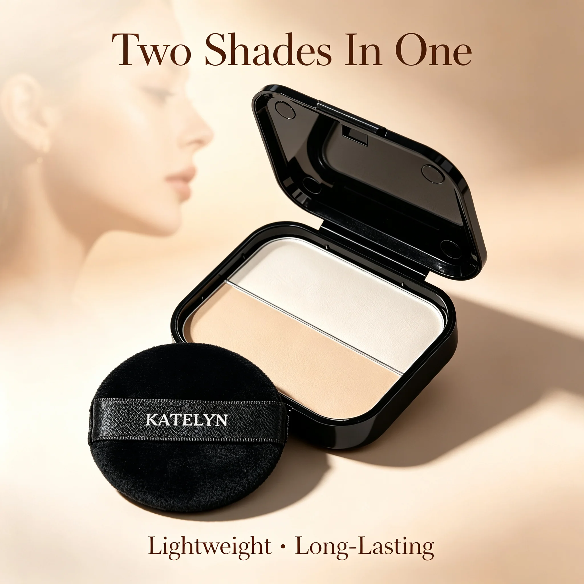 Highlighter Bronzer Palette - デュアルカラーマットハイライターコンターリングパレット（目元と鼻元を明るくする）、汗に強いデュアルパレット