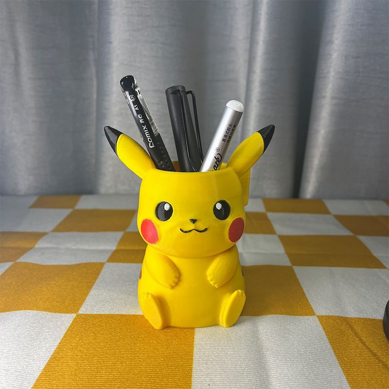 Beauty Makeup Fashion - ポケモンの鉛筆立て型収納、かわいい漫画風デスクトップオーナメント、学生用メイクブラシオーガナイザー、コレクタブルデコレーション