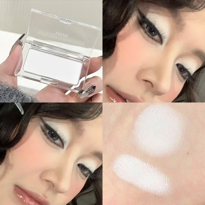 Highlighter Bronzer Palette - 長持ちマットホワイトハイライターブライトンパレットモノクロームアイシャドウコンターハイライトメイクアップナチュラルノーズシャドウパウダー