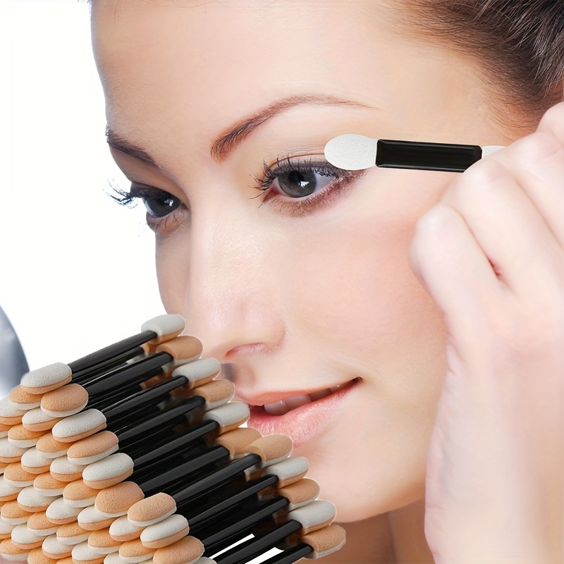 Beauty Makeup Fashion - 5/10 個アイシャドウアプリケーター使い捨てアイシャドウアプリケーター両端アイシャドウブラシアイシャドウブラシ 6.5 センチメートルアイメイクスポンジアプリケーター