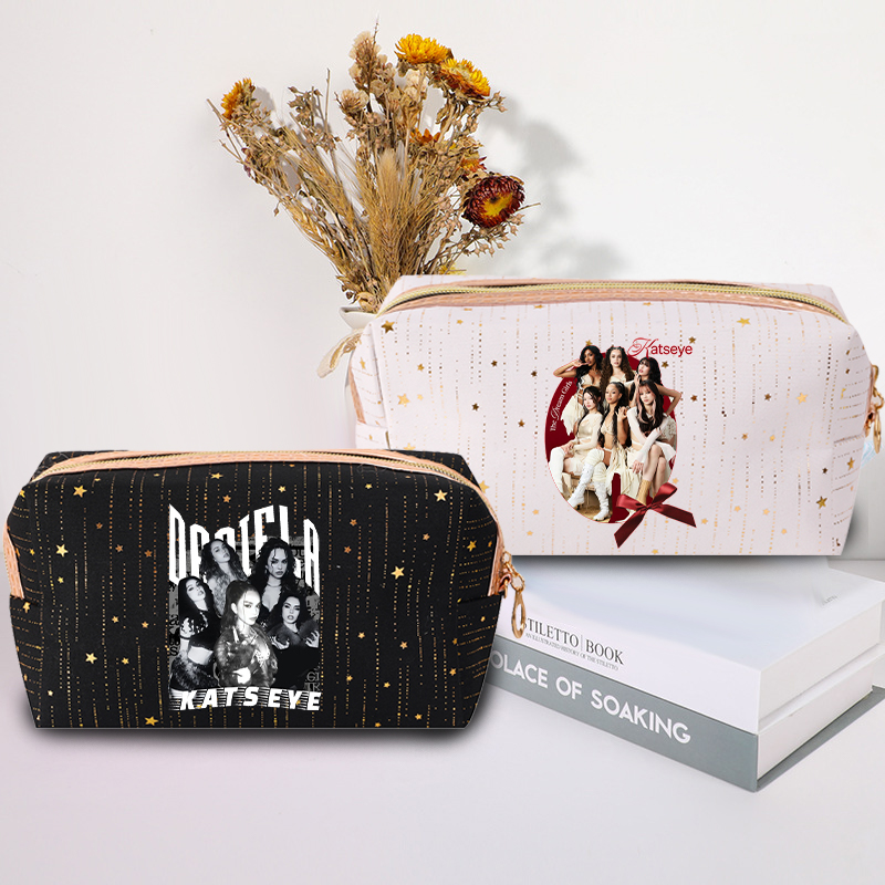 Beauty Makeup Fashion - ファッション K POP K-KATSEYE メイクアップバッグ ホットスタンピング