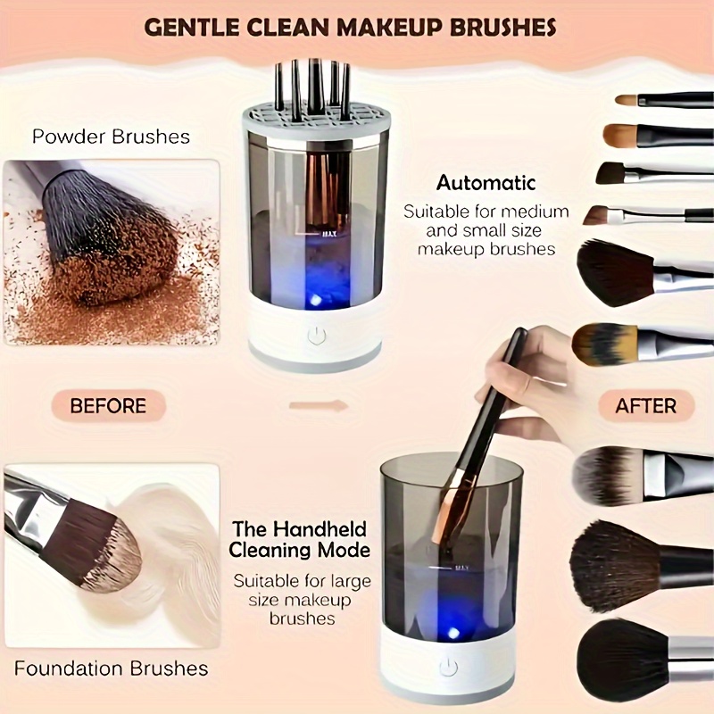 自動電動メイクブラシクリーナー USBプラグ式 ポータブルア - Beauty Makeup Fashion のレビューと価格