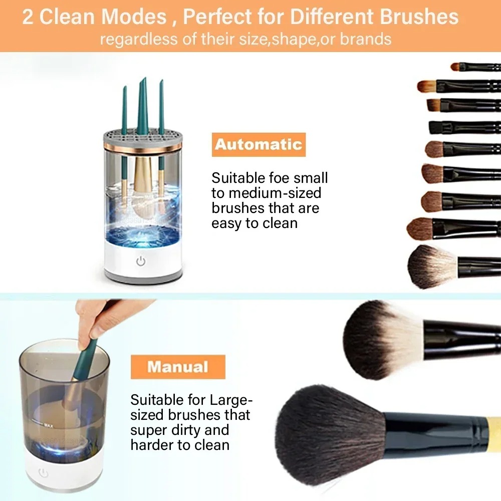 自動電動メイクブラシクリーナー USBプラグ式 ポータブルア - Beauty Makeup Fashion のレビューと価格
