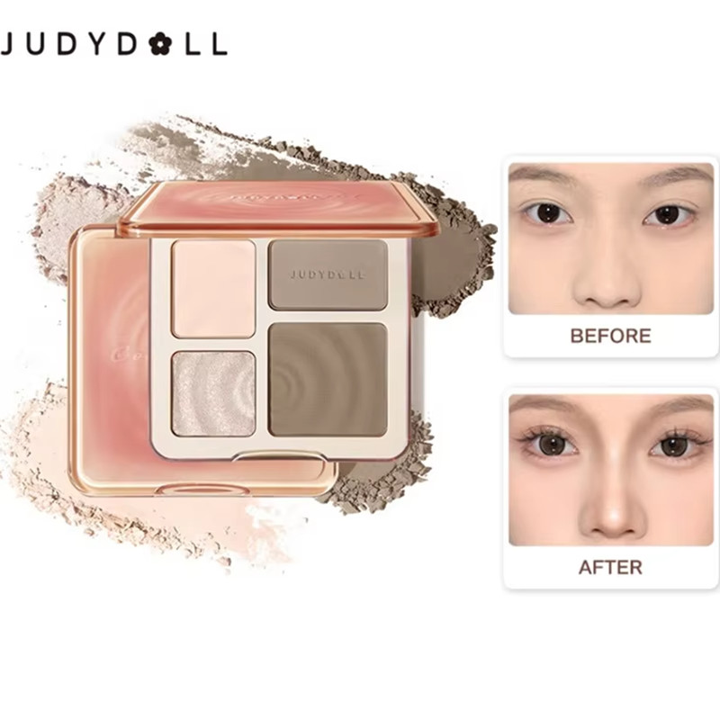Judydoll-防水輪郭スティックと蛍光ペンパレットセット - Highlighter Bronzer Palette のレビューと価格