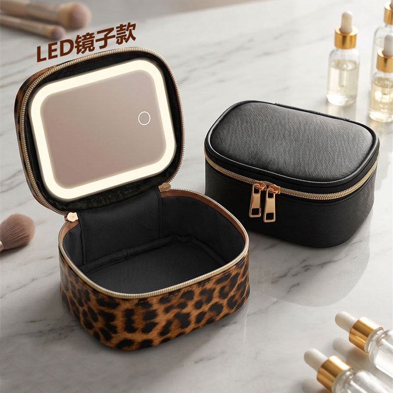 ポータブルLEDメイクアップ収納バッグ内蔵ミラー付き充電式化 - Beauty Makeup Bag のレビューと価格