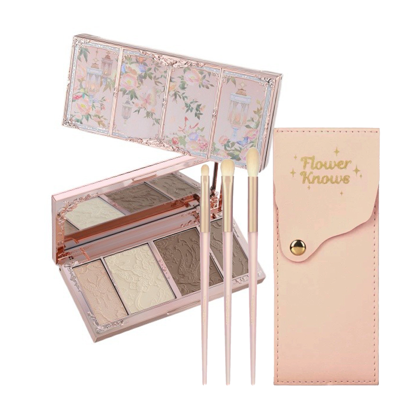 フラワーノウズメイクアップバタフライクラウドカラーエンボスハ - Highlighter Bronzer Palette のレビューと価格