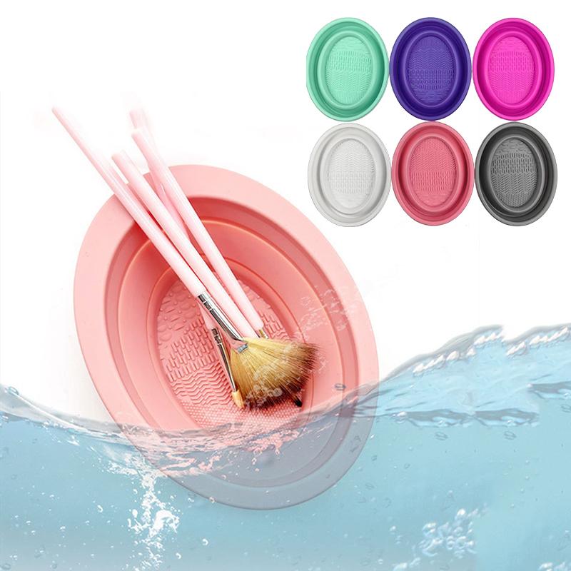 ソフトシリコーン化粧ブラシクリーナー折りたたみパウダーパフク - Beauty Makeup Fashion のレビューと価格
