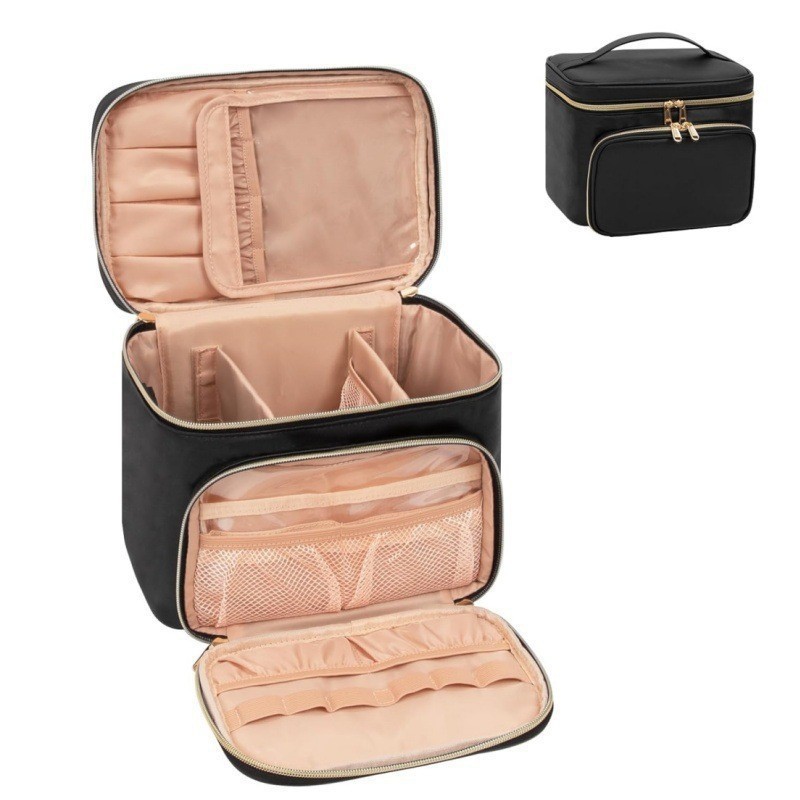 大型防水メイクアップバッグ 携帯用大型化粧品トラベルバッグ  - Beauty Makeup Bag のレビューと価格