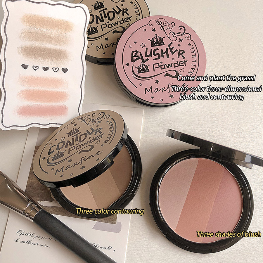 3in 1ナチュラルメイク,長持ち,防水,パウダートレイ,ブ - Highlighter Bronzer Palette のレビューと価格