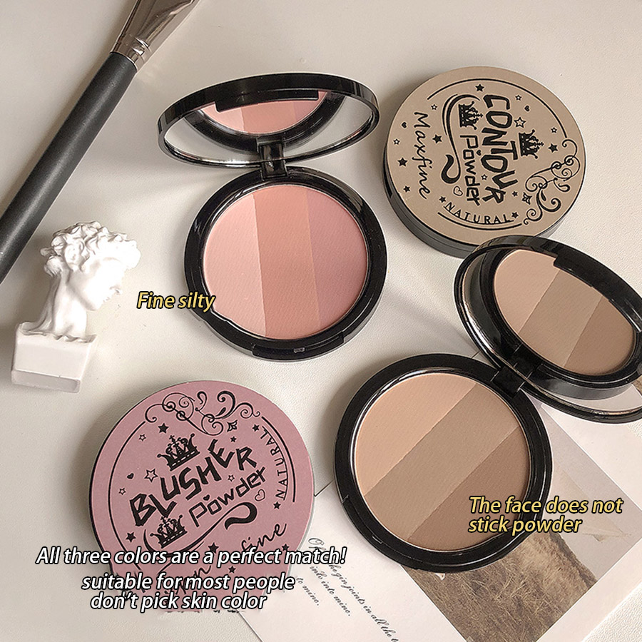 3in 1ナチュラルメイク,長持ち,防水,パウダートレイ,ブ - Highlighter Bronzer Palette のレビューと価格