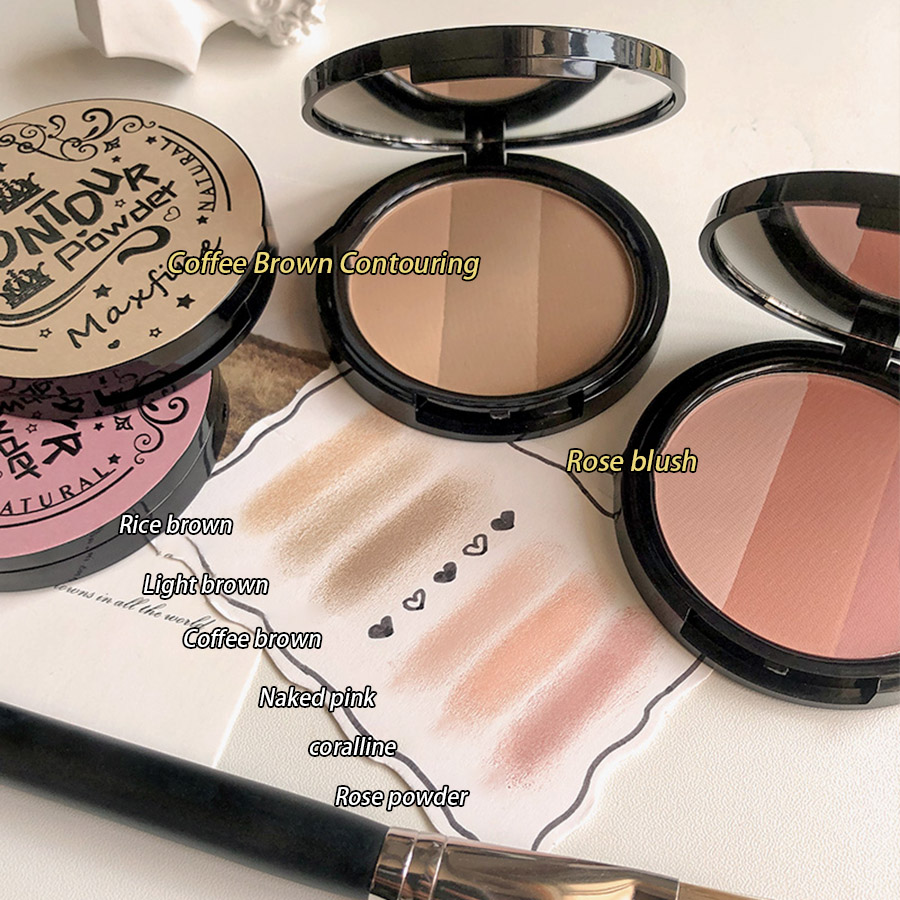 3in 1ナチュラルメイク,長持ち,防水,パウダートレイ,ブ - Highlighter Bronzer Palette のレビューと価格