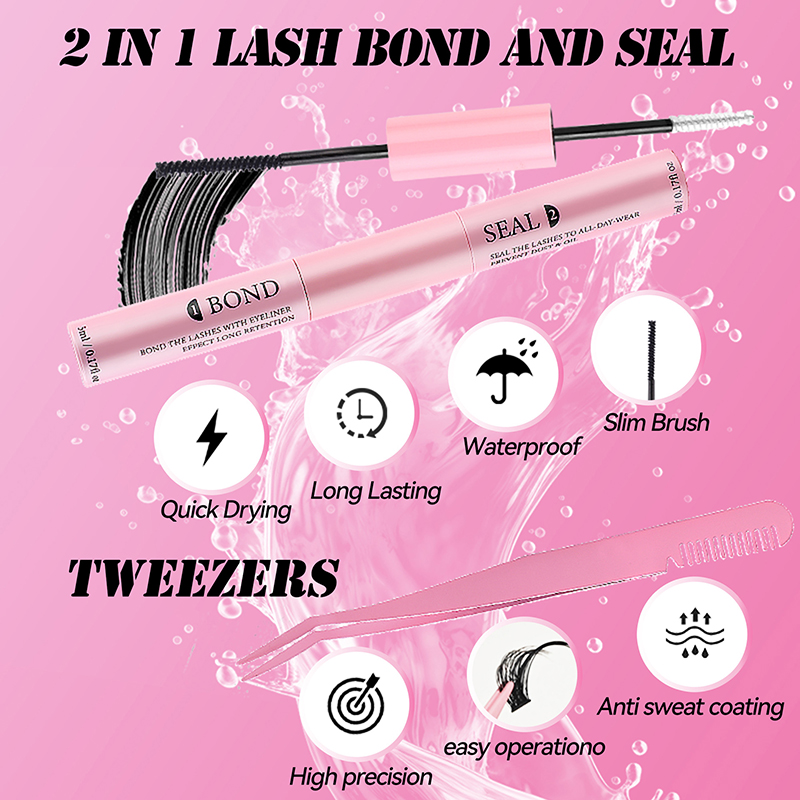 両端が使えるまつげ接着剤＆シーラー DIYまつげ束用 長持ち - Waterproof Mascara Wand のレビューと価格