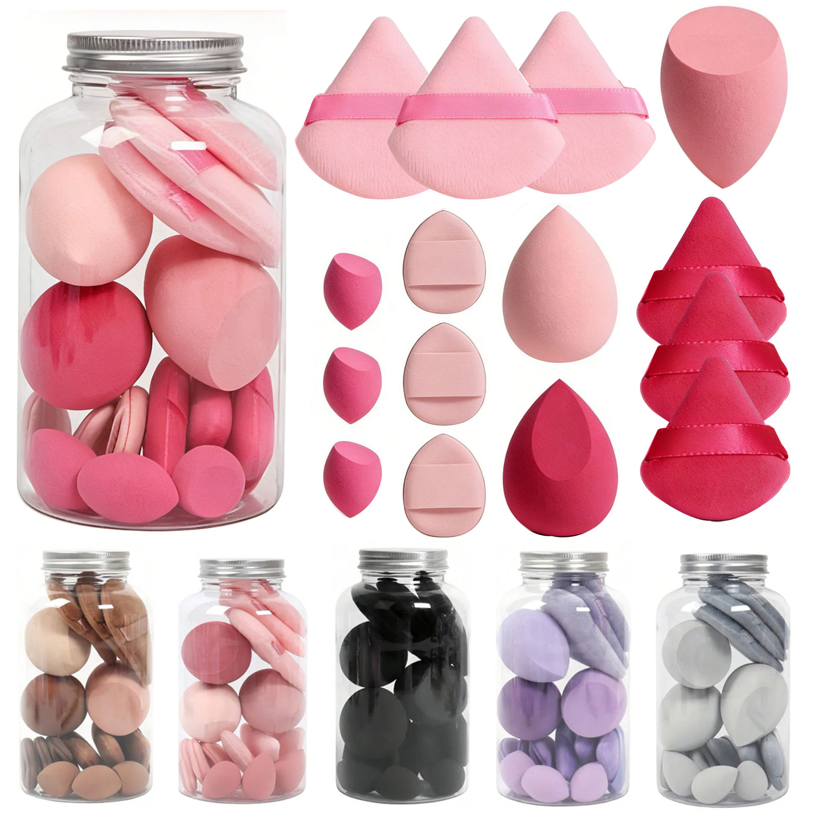 15個のメイクアップスポンジセット、美容スポンジブレンダーミ - Beauty Blender In Makeup のレビューと価格