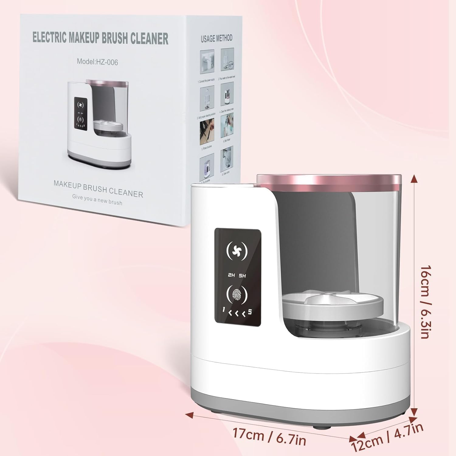 自動回転メイクブラシクリーナーマシン速乾電動ラバーカラー化粧 - Beauty Makeup Fashion のレビューと価格