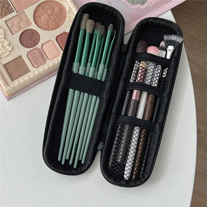 1pc 黒化粧品バッグ防水ダブルジッパー化粧ブラシケース女性 - Beauty Makeup Bag のレビューと価格