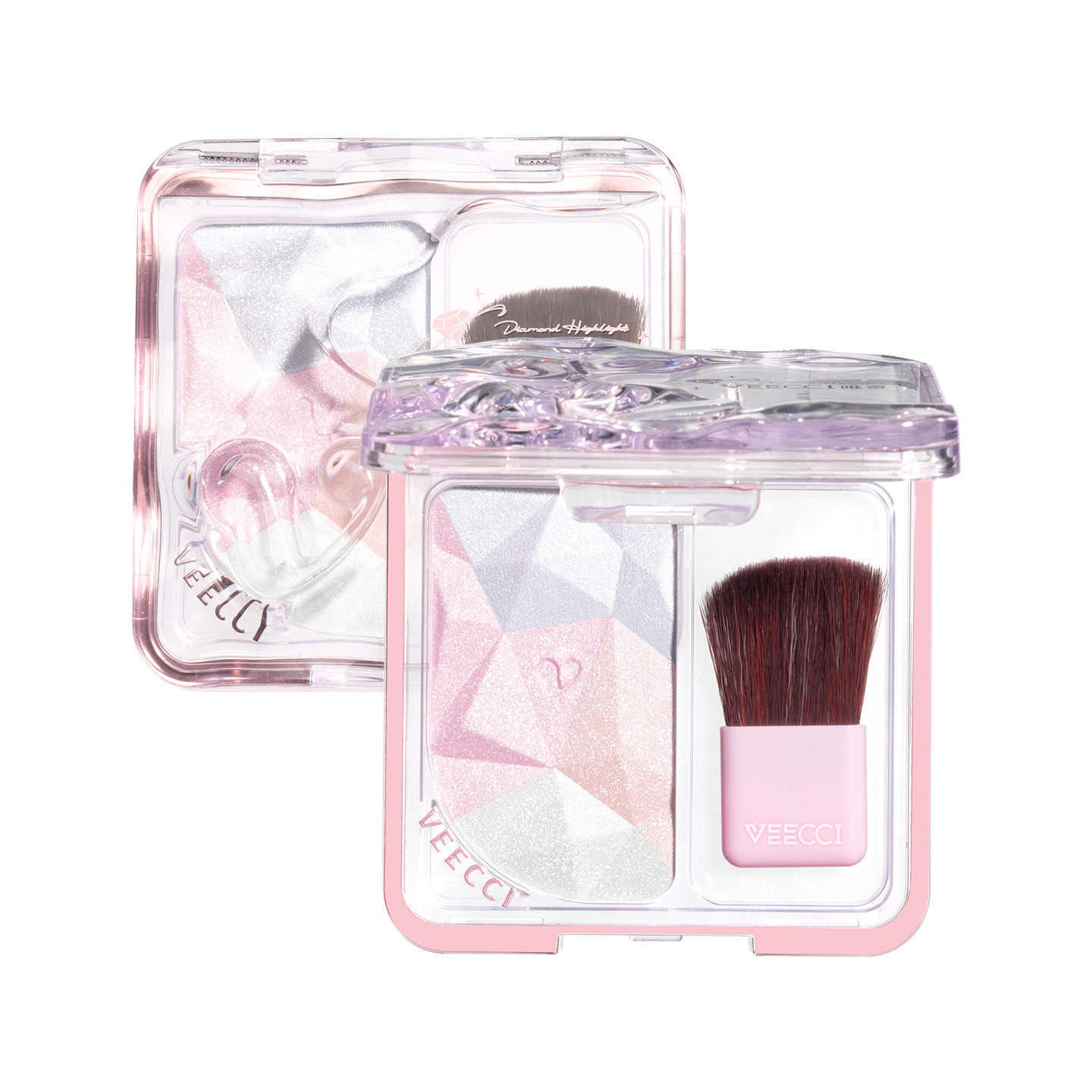 VEECCI ダイヤモンドハイライトコントゥアパレット、携帯 - Highlighter Bronzer Palette のレビューと価格