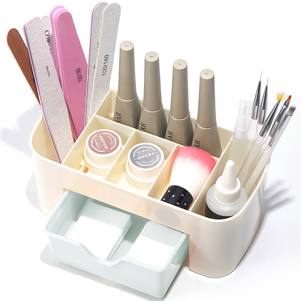 ネイルアートオーガナイザーデスクトップ引き出し化粧品収納ボッ - Beauty Makeup Fashion のレビューと価格