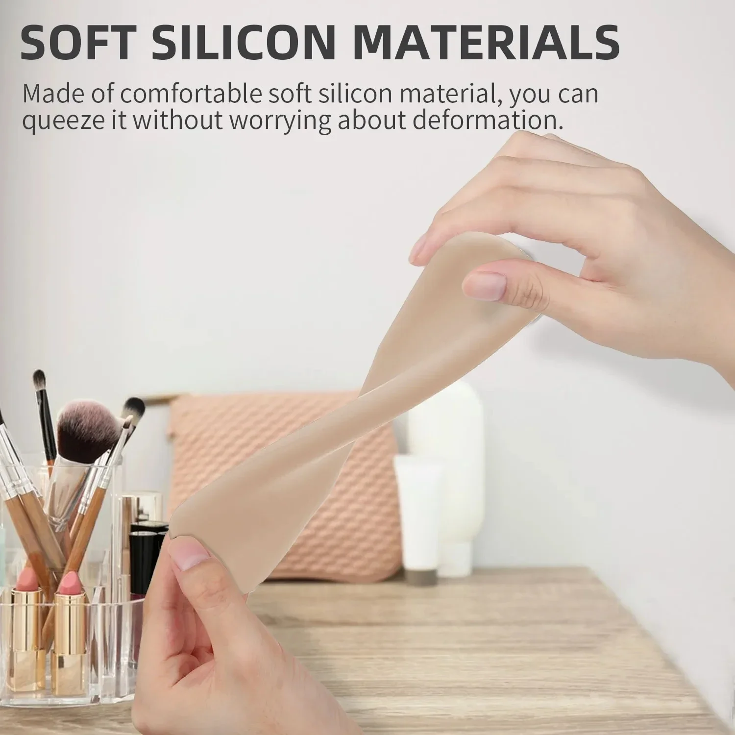 旅行化粧ブラシホルダーシリコーン化粧ブラシバッグ化粧スポンジ - Beauty Makeup Bag のレビューと価格