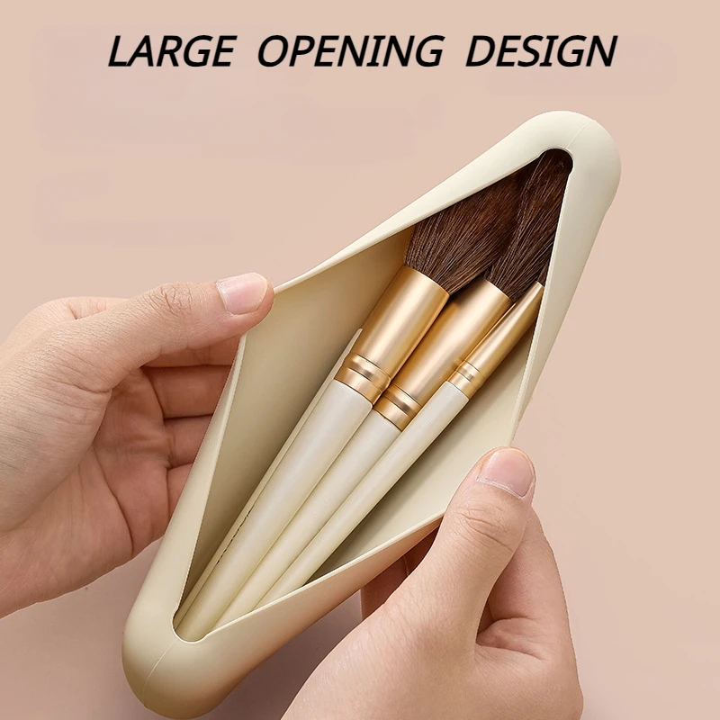 旅行化粧ブラシホルダーシリコーン化粧ブラシバッグ化粧スポンジ - Beauty Makeup Bag のレビューと価格