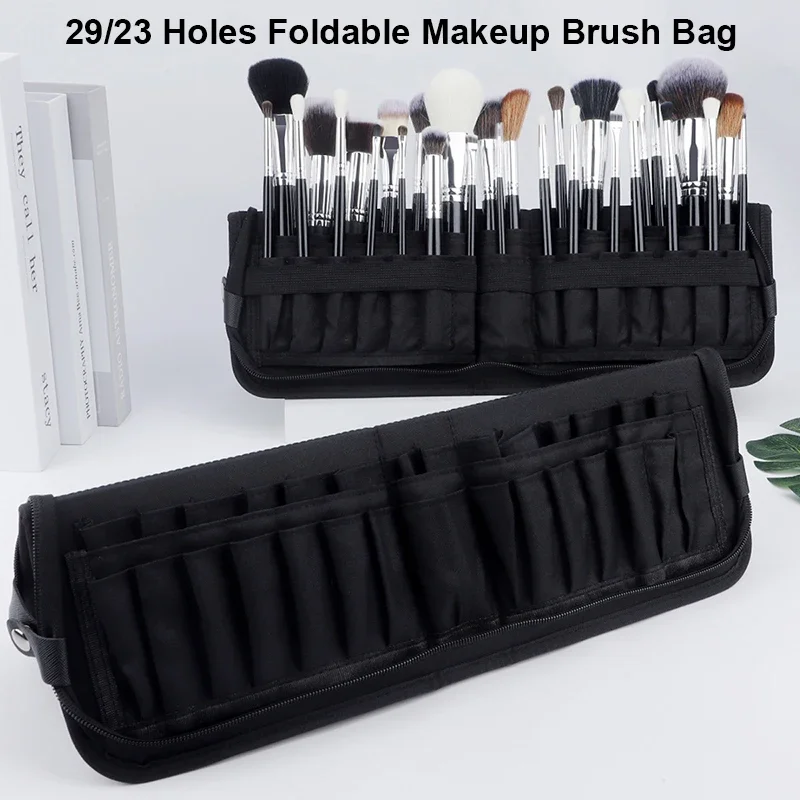 29/23 穴折りたたみ化粧ブラシバッグ女性化粧ブラシツール - Beauty Makeup Bag のレビューと価格