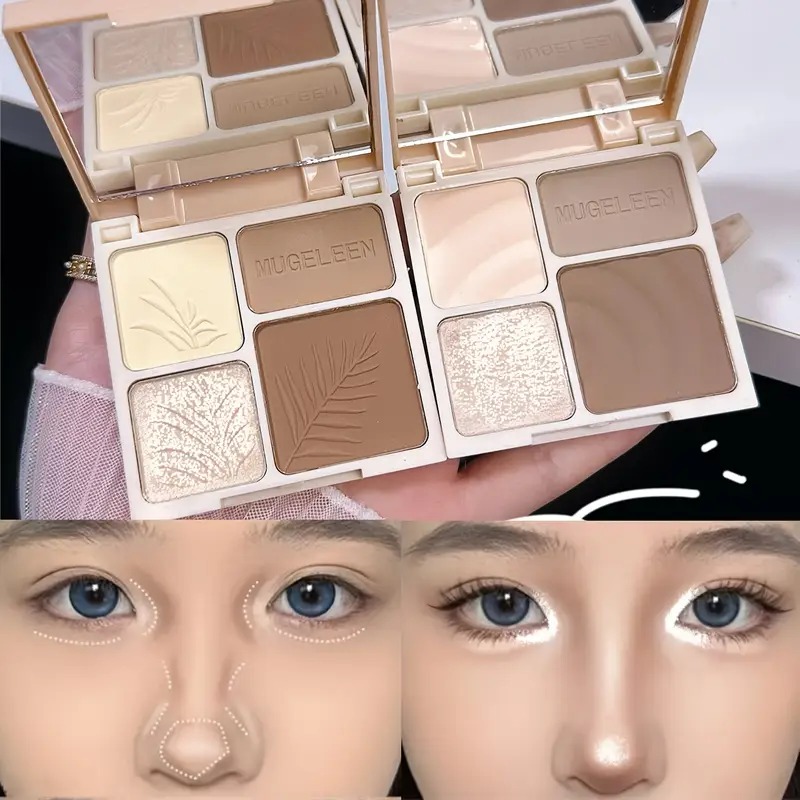 4 色のハイライト & コントゥアリング オールインワン パ - Highlighter Bronzer Palette のレビューと価格