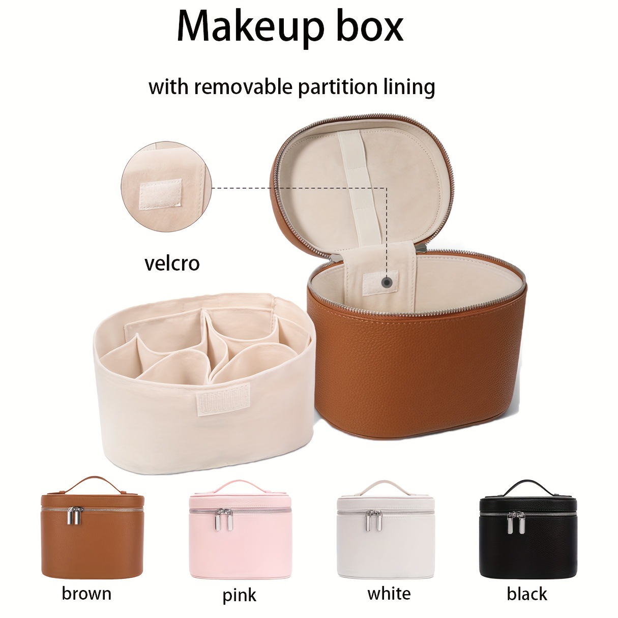 大容量 PU レザー化粧バッグポータブル化粧ボックス女性女の - Beauty Makeup Bag のレビューと価格